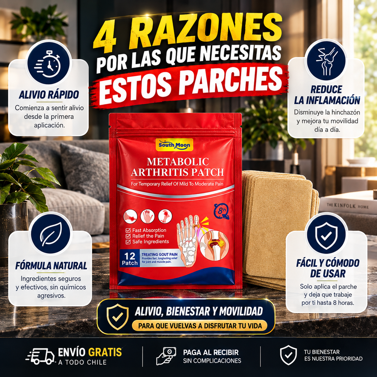 Compra 1 y Llévate 2 - Parches Naturales para Articulaciones ArtiCalm™ (36 unidades)