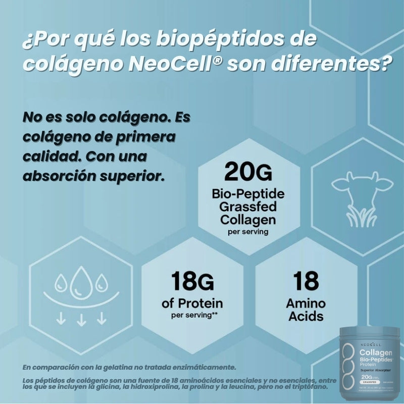 NeoCell™ Collagen Bio-Peptides - Colágeno En Polvo 567g [ÚLTIMAS UNIDADES]