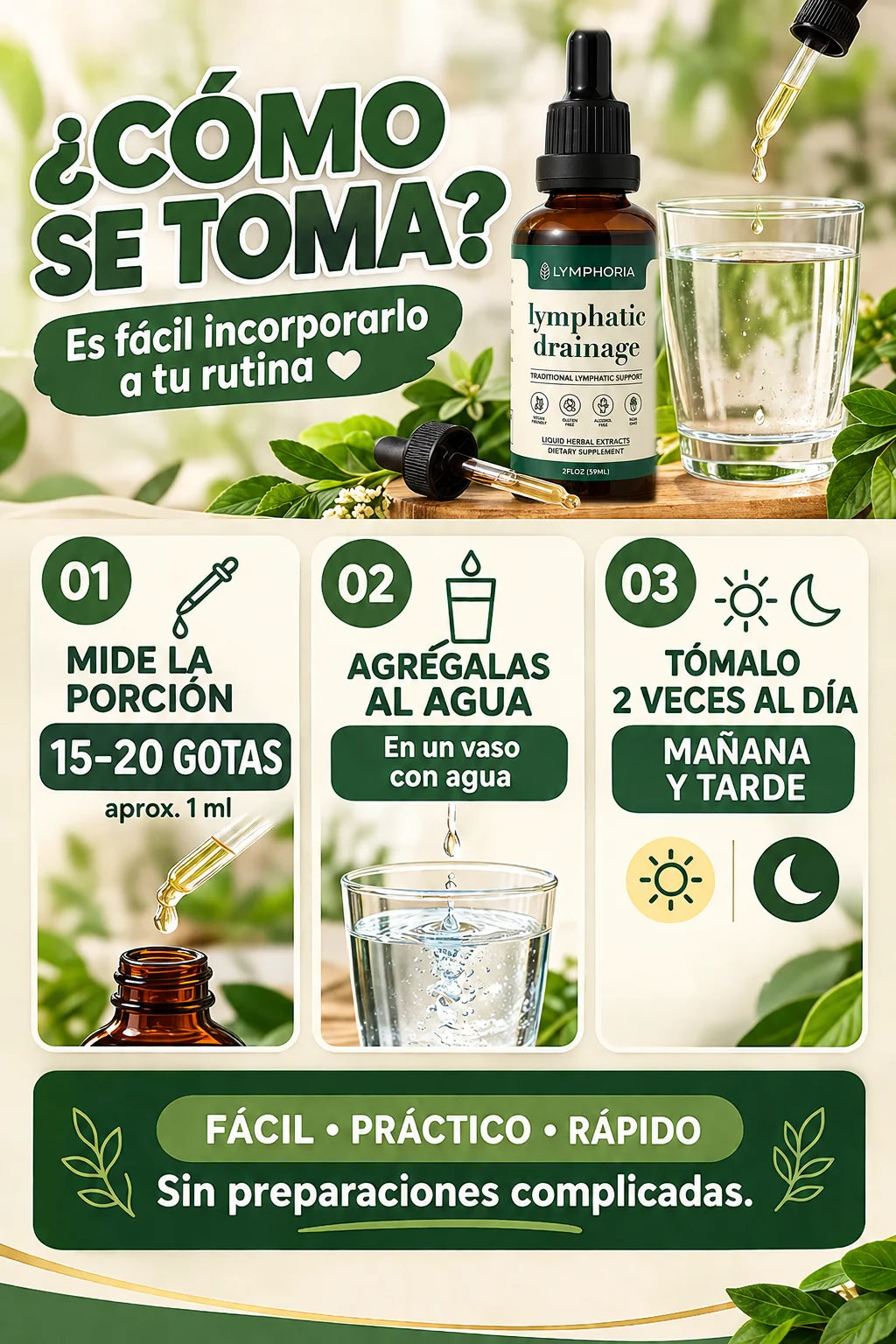 Compra 1 y Llévate 2 - Gotas de Drenaje Linfático LYMPHORIA™ 60 ml