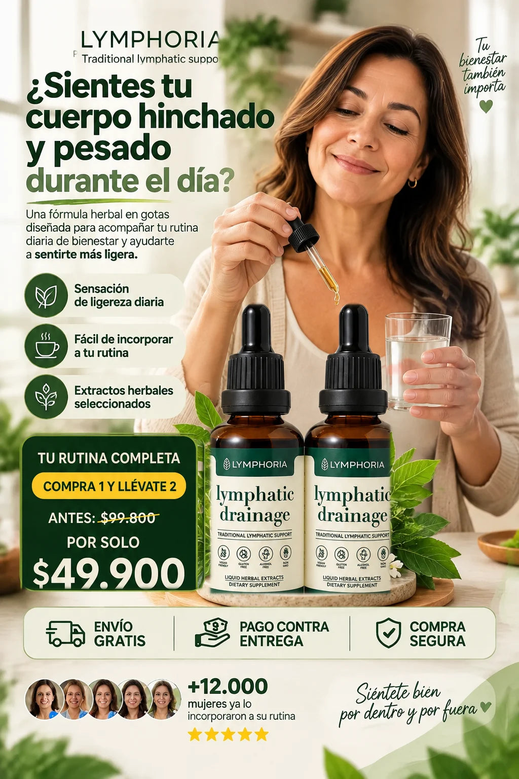 Compra 1 y Llévate 2 - Gotas de Drenaje Linfático LYMPHORIA™ 60 ml
